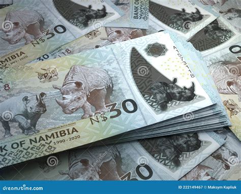 Namibian Money. Namibian Dollar Banknotes. 30 NAD Dollars Bills Stock ...