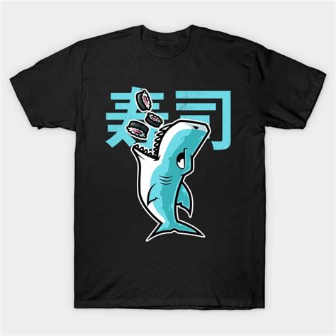 Áo thun Shark Sushi Nigiri Kawaii Neko Anime In Ấn Nhật Bản Shark Sushi