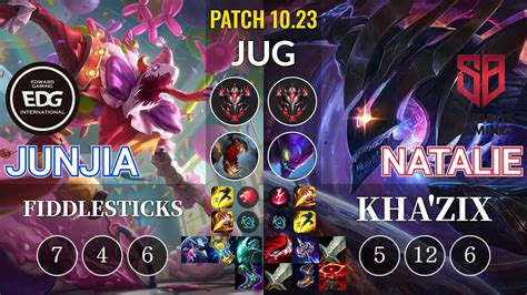 EDG JunJia Fiddlesticks Vs SB Natalie Kha Zix Jungle KR Patch 10 23