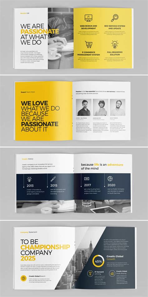 Business Square Brochure Template. 26 pages in 2023 | Brochure design ...