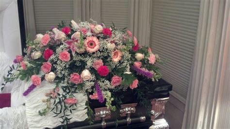 Casket Spray Of Mixed Pinks Roses Gerbera Carnations Snapdragons