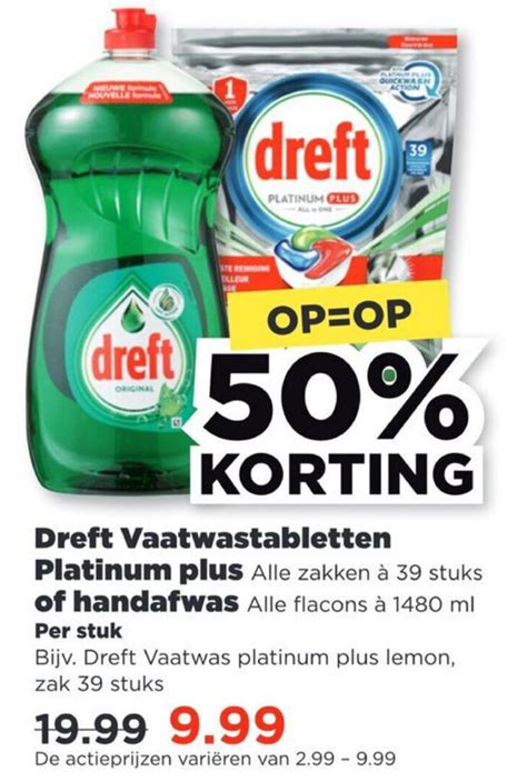 Dreft Vaatwastabletten Platinum Plus Of Handafwas 1480 Ml Aanbieding