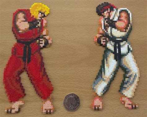 HandMade Super Street Fighter 2 Bead Sprite S Ken And Ryu Retro