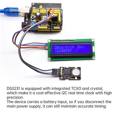 Keyestudio DS3231 High Precision I2C Real Time Clock Module For Arduino