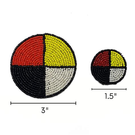 Beaded Rosette Native American Style Craft Accessory Seed Bead 4
