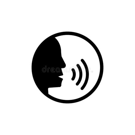 Control De Comando De Voz Con Icono De Ondas De Sonido Logotipo De Habla De Silueta De Cabeza