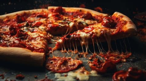 Premium Ai Image Food Pizza Hd 8k Wallpaper Stock Photographic Image