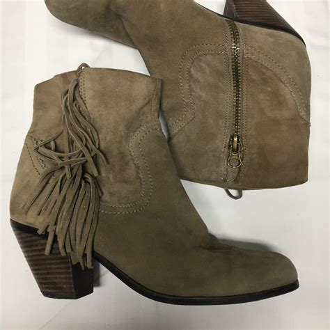 Sam Edelman Womens 10M Boot Louie Fringe Ankle Depop