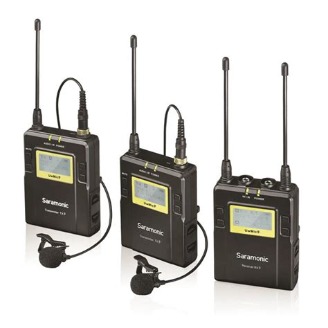 Saramonic UWMIC9 Broadcast UHF Camera Wireless Lavalier Microphone ...