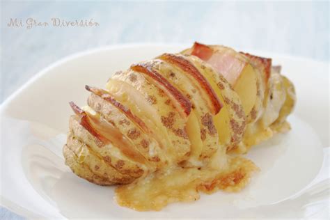 Patatas Hasselback Con Queso Y Bacon Mi Gran Diversión