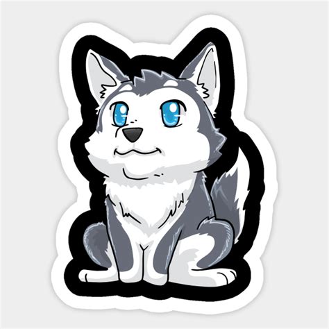 Siberian Husky Dog Kawaii Anime Cute - Siberian Husky - Sticker | TeePublic