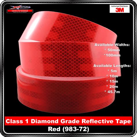 3M Red 983 72 Diamond Grade Class 1 Reflective Tape