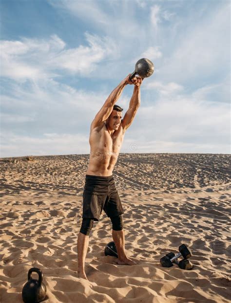 Male Muscular Athlete Poses In Studio Stock Image Image Of