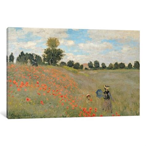 Vault W Artwork Wild Poppies Near Argenteuil On Canvas By Claude