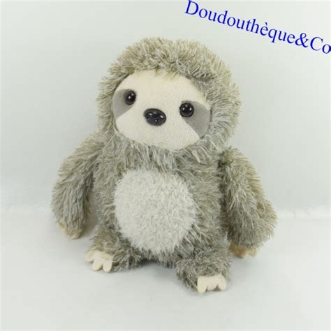 Peluche Paresseux Bouchara Eurodif Gris 26 Cm Sos Doudou