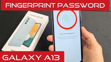 Galaxy A13 And A14 How To Addsetup Fingerprint Id Password Youtube