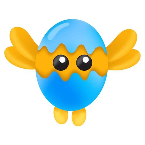 Premium Vector A Bird In An Egg Shell Is Flying In The Sky Doodle