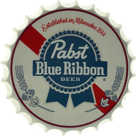 ᐉ Табличка металева Pabst Blue Ribbon Logo кришка 35 см Краща ціна в