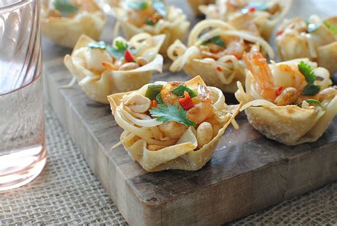 Shrimp Pad Thai Cups Recipe Shrimp Pad Thai Cooking Recipes