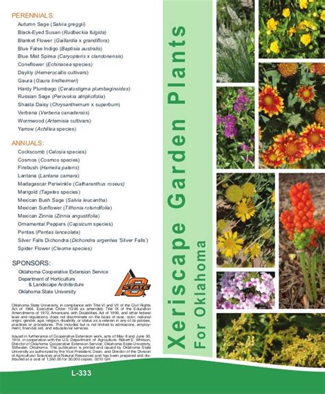 Xeriscape Garden Plants For Oklahoma Oklahoma State University