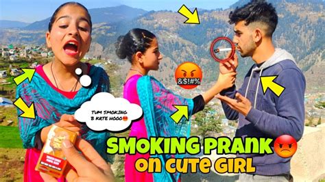 Cigarette 🚬 Prank On Cute Girl😍 She Slapped Me🤬 Training Back