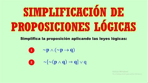 Simplificaci N De Proposiciones L Gicas Ejercicios Resueltos Leyes De