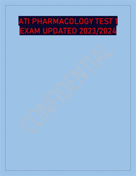 ATI Pharmacology Test 1 2 3 4 Combined Questions And Answers 2022