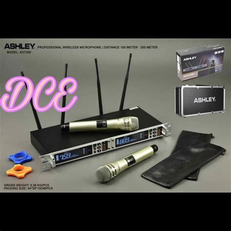 Mic Wireless ASHLEY AXT200 AXT 200 Free Koper Handheld Original