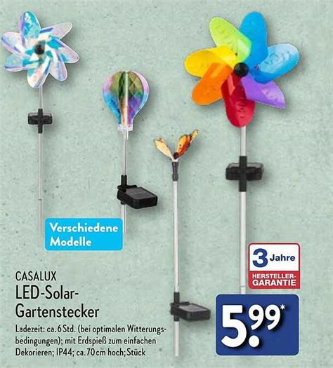 Casalux Led Solar Gartenstecker Angebot Bei ALDI Nord 1Prospekte De