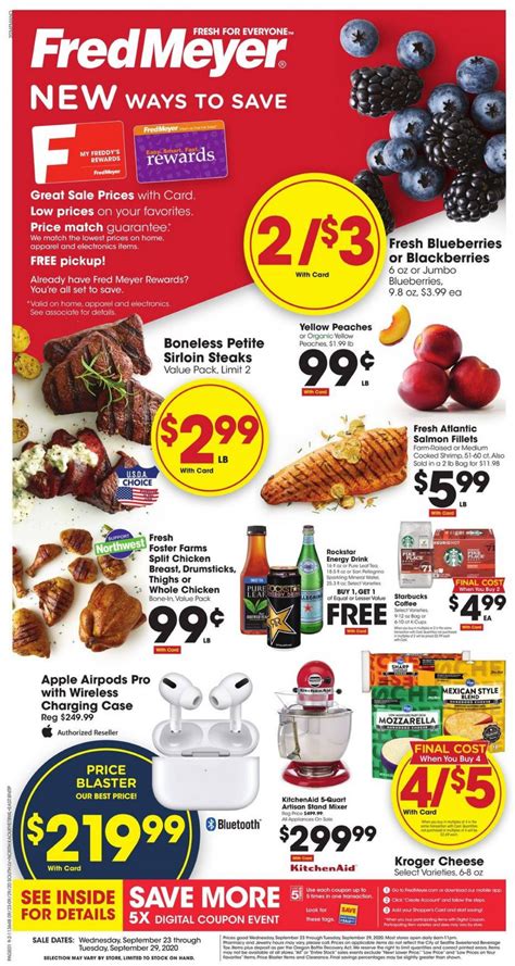 Latest Fred Meyer Weekly Circular Valid From 23 09 2020 To 29 09 2020