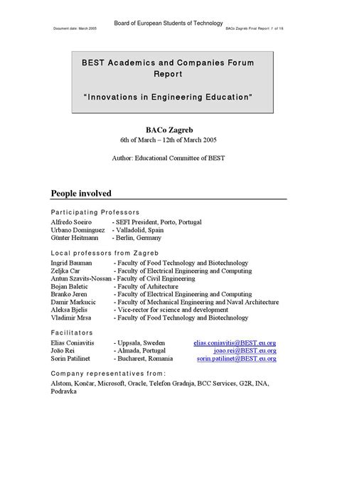 Baco Zagreb 2005 Final Report By Bestorg Issuu