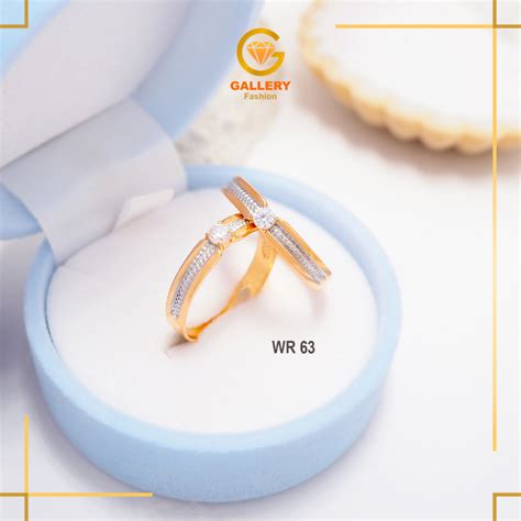 Jual Cincin Nikah Tunangan Emas Asli Kadar K Kode Wr Motif