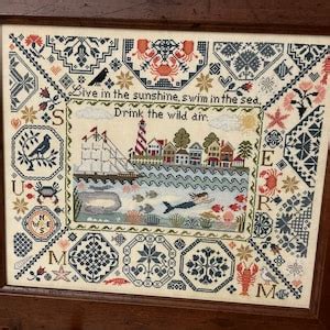 Summer Quaker By Lila S Studio Cross Stitch Chart Pattern Only Etsy