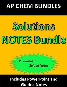 AP Chemistry Solutions PowerPoint Guided Notes Bundle By Chem Queen