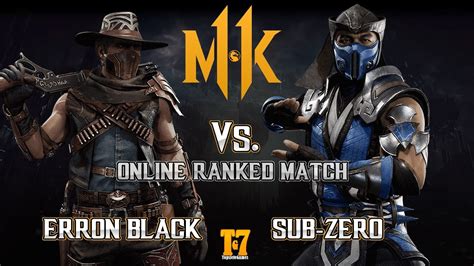 Close Set Erron Black Vs Sub Zero Mk Online Ranked Match Youtube