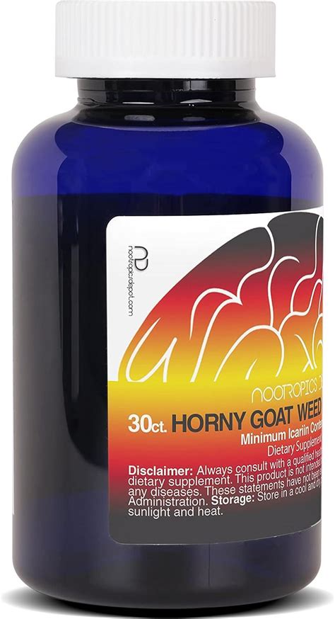 Nootropics Depot Horny Goat Weed Capsules 200mg 30 Count Minimum 50