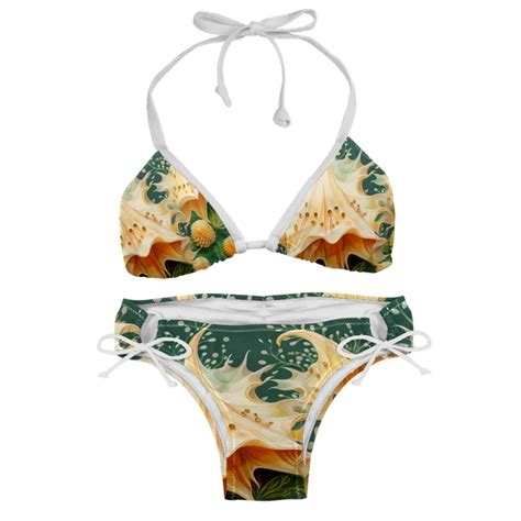 Sea Slug Detachable Sponge Adjustable Strap Bikini Set Two Pack