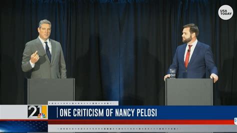 Trump And Pelosi Cause A Heated Debate Between J D Vance And Tim Ryan