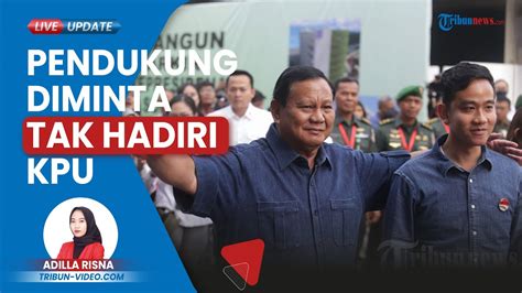 Ketua Koordinator Tkn Prabowo Gibran Imbau Pendukung Tak Hadiri Kpu