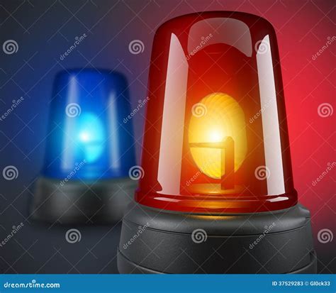 Red And Blue Police Lights Stock Photos - Image: 37529283