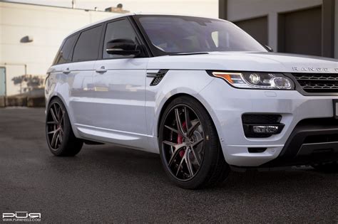 White Range Rover Sport Shod In Gunmetal Pur Rims Gallery