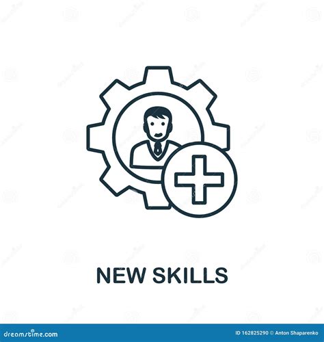 New Skills Icon Outline Style Thin Line Creative New Skills Icon For