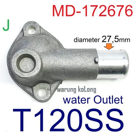 Jual WATER OUTLET COLT T120SS MD172676 WAKASA RADIATOR WATER PUMP Di