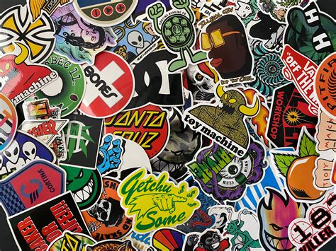 pcs skateboard brands logos themed waterproof sticker pack etsy