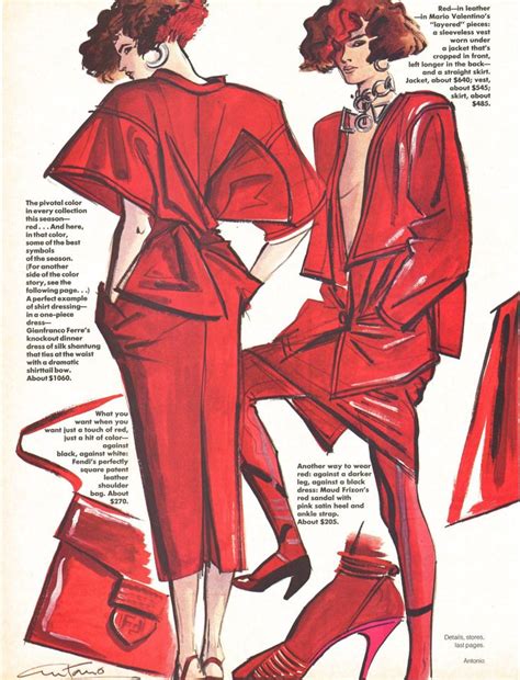 Vintage Prints Fashion Art Antonio Lopez Fashion Illustration