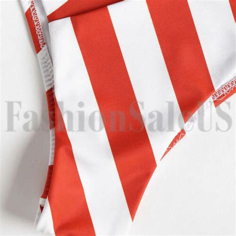 Pcs Women S Sexy American Flag Print Bikini Swimsuit Tie Knot Front Swimwear Us Ebay