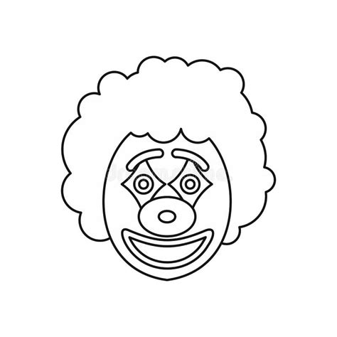 Icono Del Payaso De Circo Estilo Del Esquema Ilustración del Vector