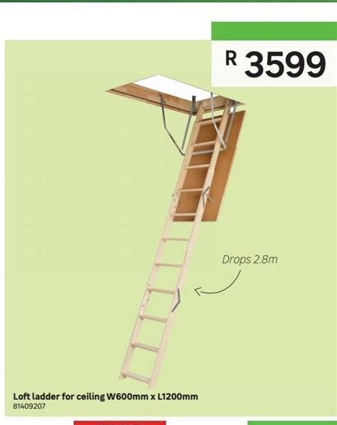 Loft Ladder For Ceiling W600mm X L1200mm Offer At Leroy Merlin