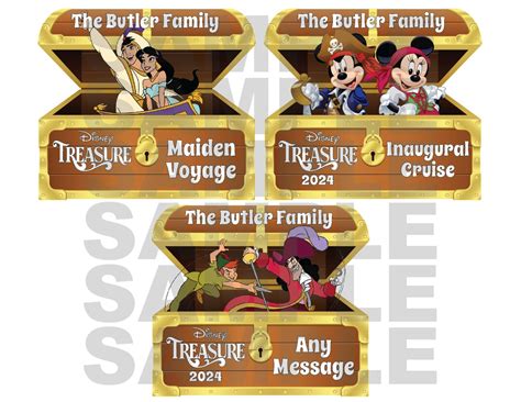 Disney Treasure Chest Inaugural Maiden Voyage Your Message Personalized ...