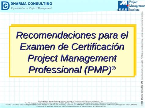 Ppt Recomendaciones Para El Examen De Certificaci N Pmp Dokumen Tips